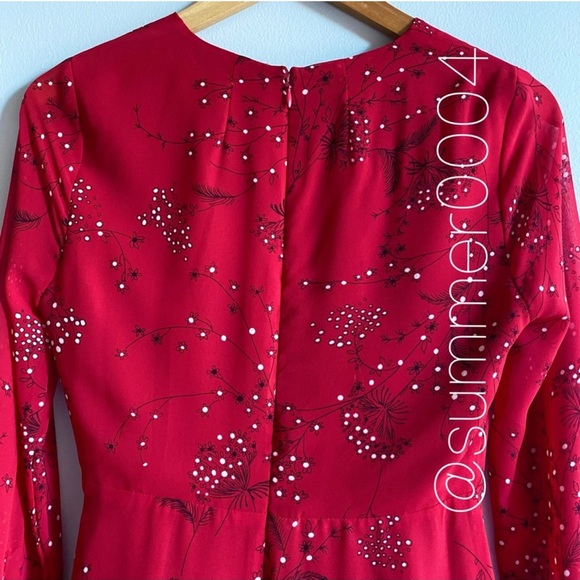 Like New Madewell Hazelwood Wrap Dress Dress Red 0 - Picture 5 of 11